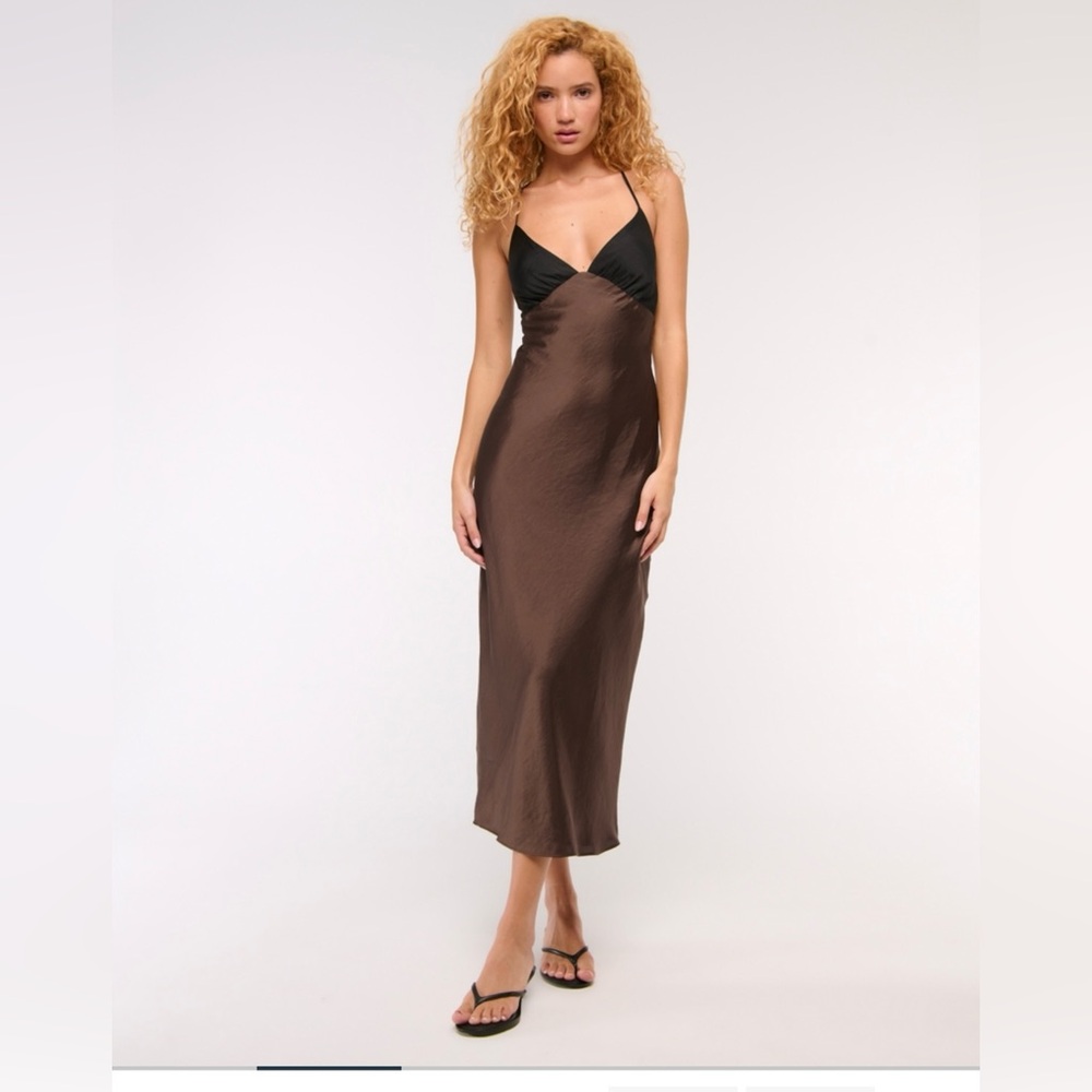 The A&F Julia Slip Tie-Back Maxi Dress